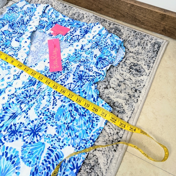 Joan Tunic Turquoise Oasis Shell Me You Love Me LIlly Pulitzer NWT - Picture 12 of 15